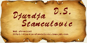 Đurđa Stančulović vizit kartica